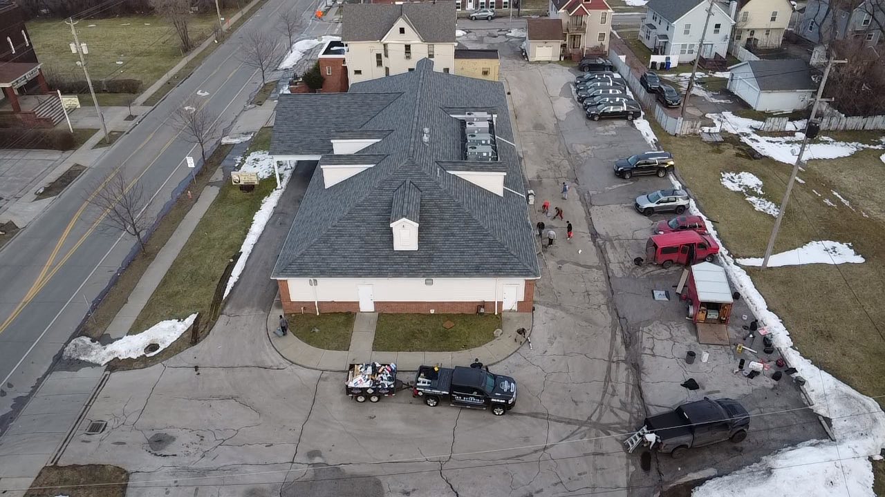 Residential roofing contractor project completed in North Canton, OH by J&K Exteriors