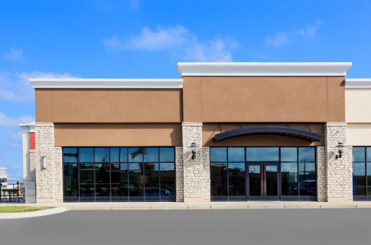 Commercial window installation contractor servicing a business property near Canton, OH