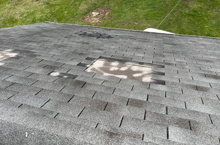 Roof after wind damage repair covered by insurance